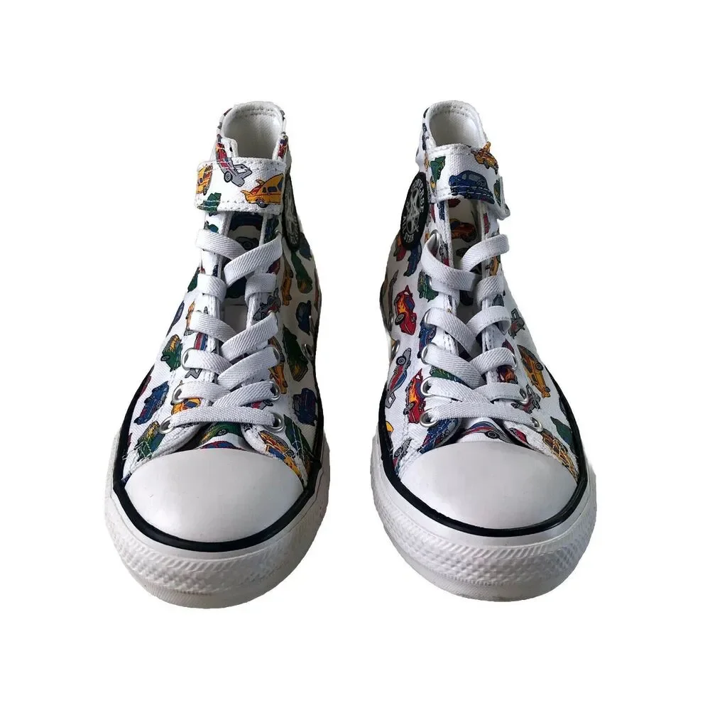 Converse All Star Hi Tops Easy On Cars Design Youth Size 3 - 21.5 CM
